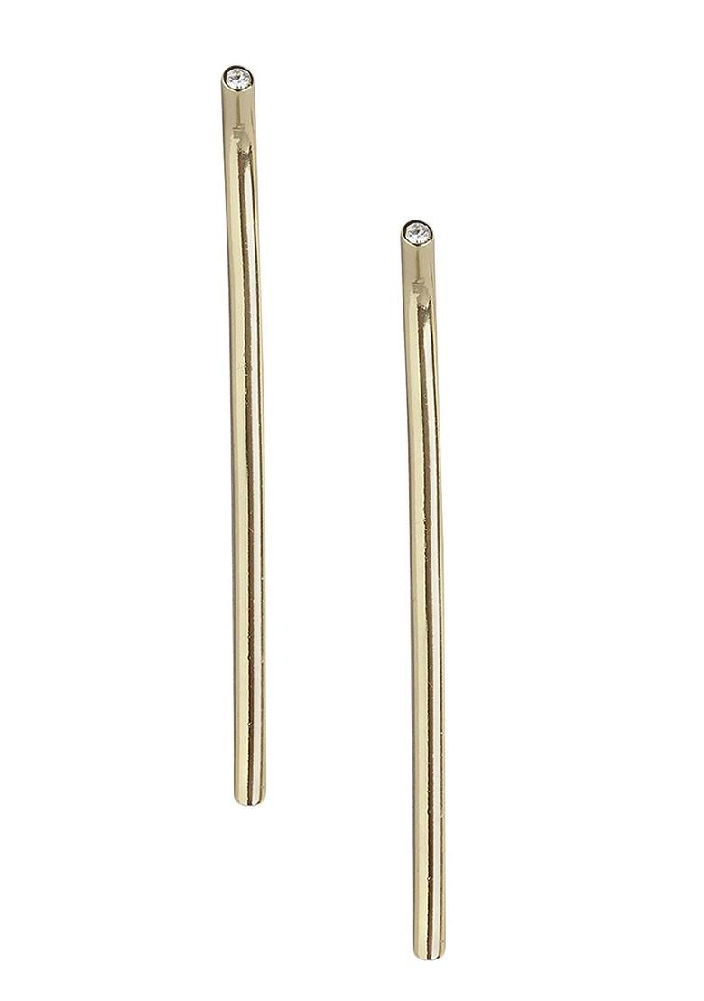 Gold Plated CZ Stone Earrings - Indya