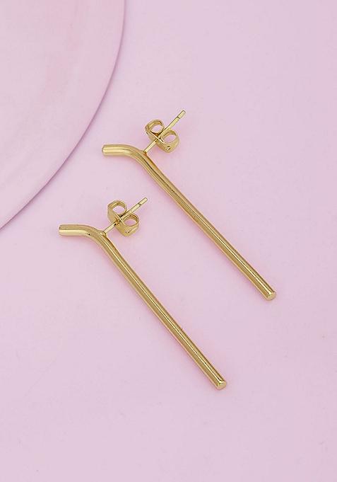Gold Plated CZ Stone Earrings