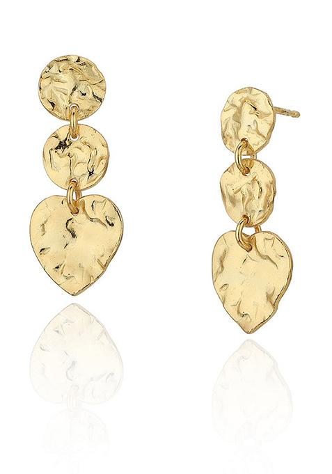 Gold Plated  Heart Shaped Earrings