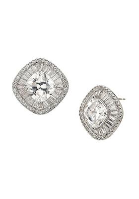 Silver Plated Rhodium Plated Earrings