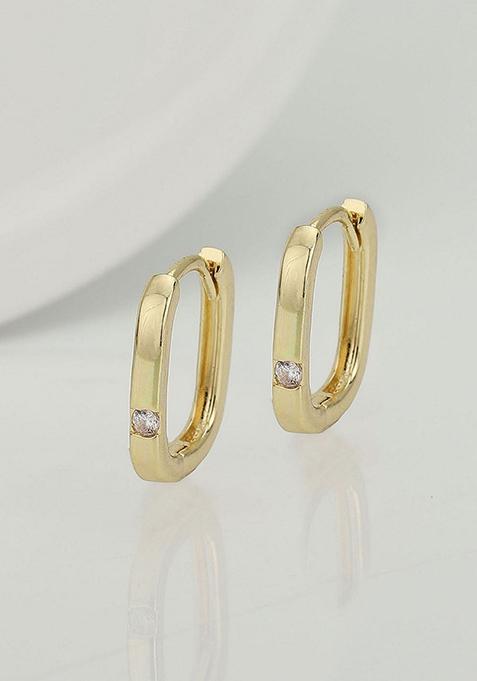 Gold Plated CZ Stone Earrings