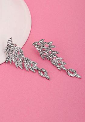 Silver Plated CZ Stone Earrings