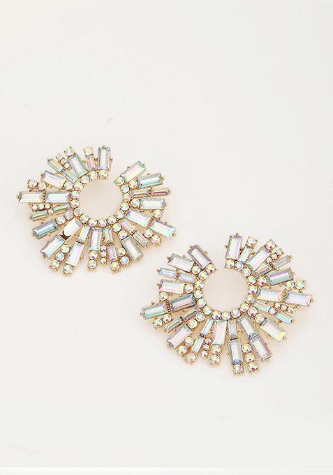 Gold Plated CZ Stone Earrings