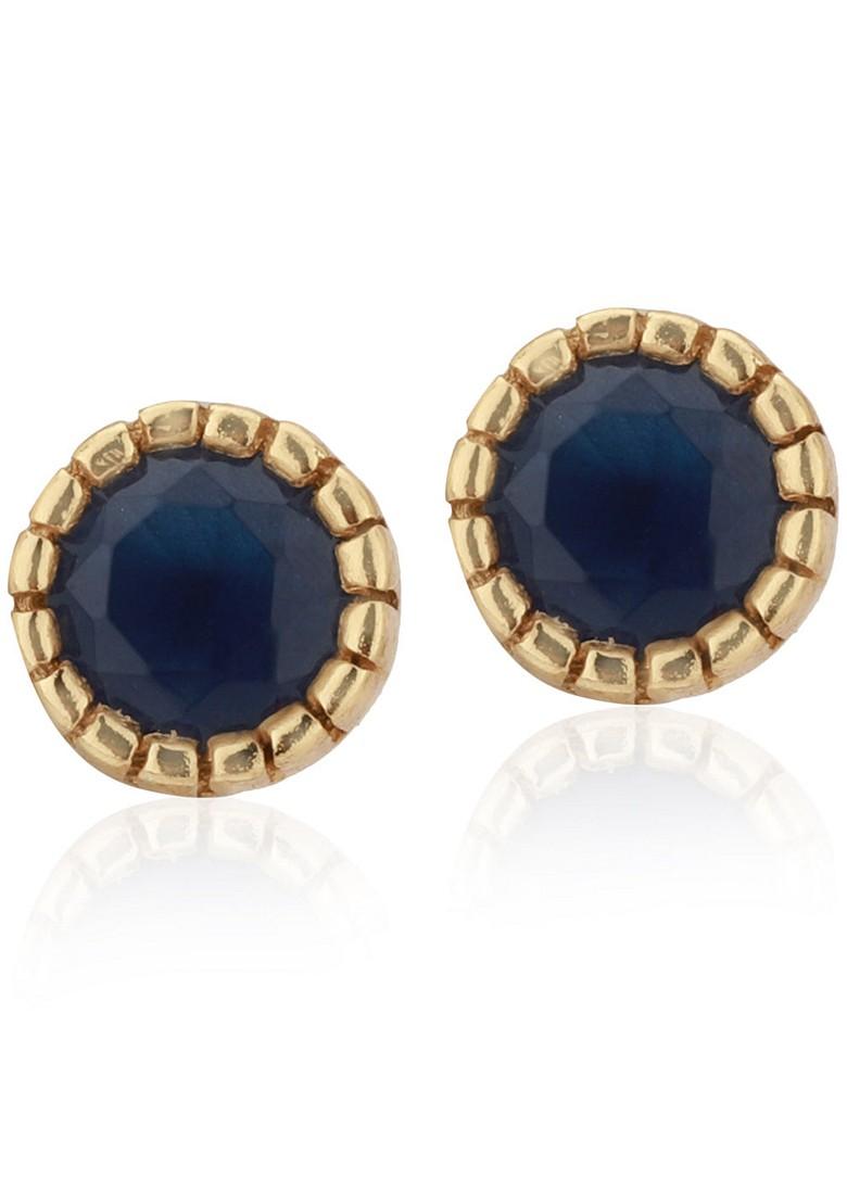 Gold Plated Circular Earrings - Indya