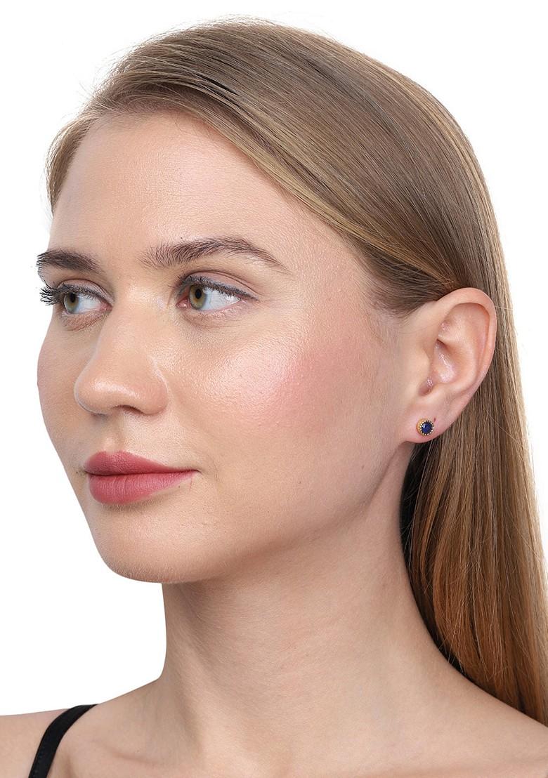 Gold Plated Circular Earrings - Indya