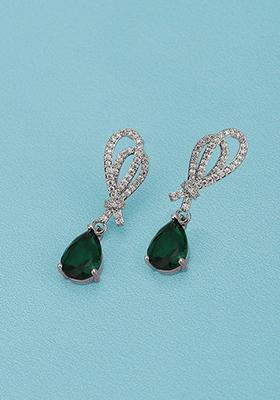 Silver Plated CZ Stone Earrings