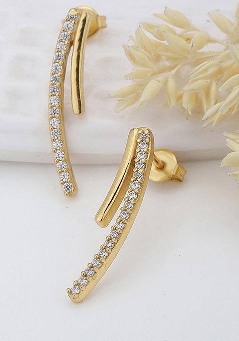 Gold Plated Zirconia Earrings