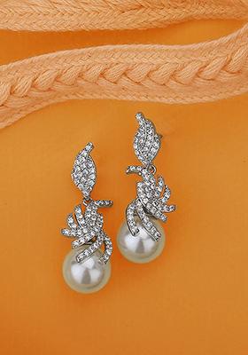 Rose Gold Plated  Pearl Earrings