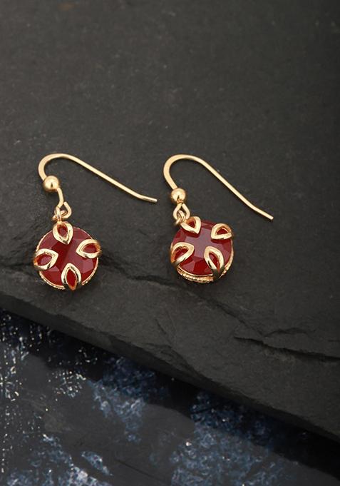 Red Circular Earrings