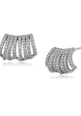 Silver Plated Rhodium Plated Earrings