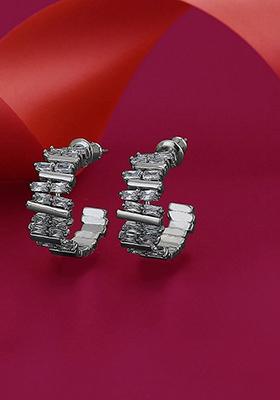 Silver Plated Rhodium Plated Earrings