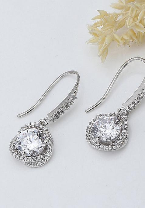 Silver Plated Zirconia Earrings