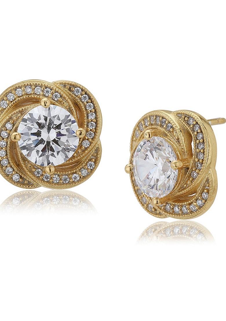 Gold Plated Contemporary Earrings - Indya