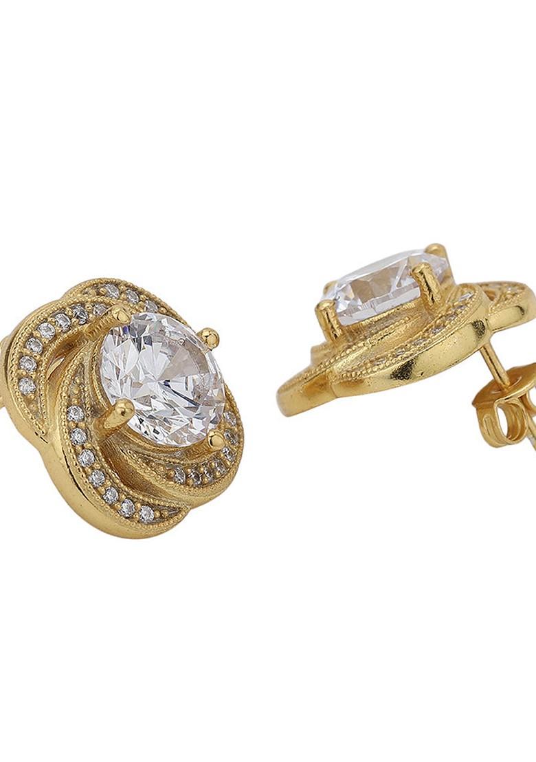 Gold Plated Contemporary Earrings - Indya