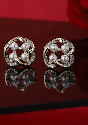 Gold Plated Contemporary Earrings