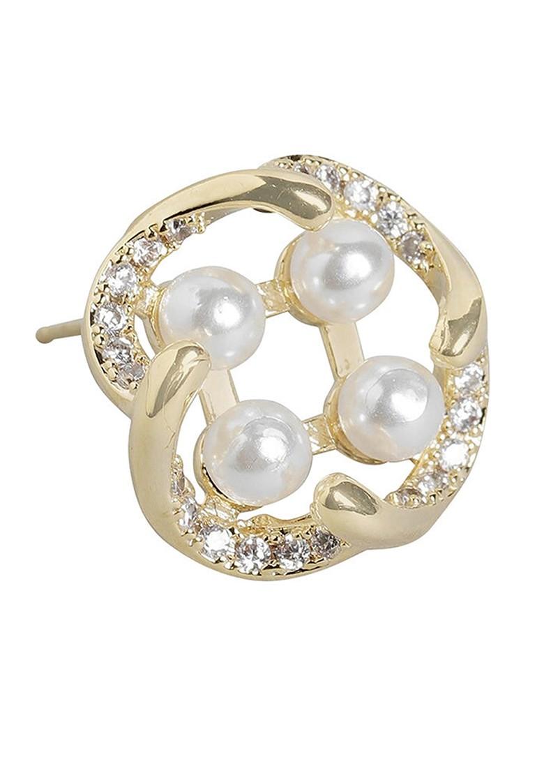 Gold Plated Contemporary Earrings - Indya