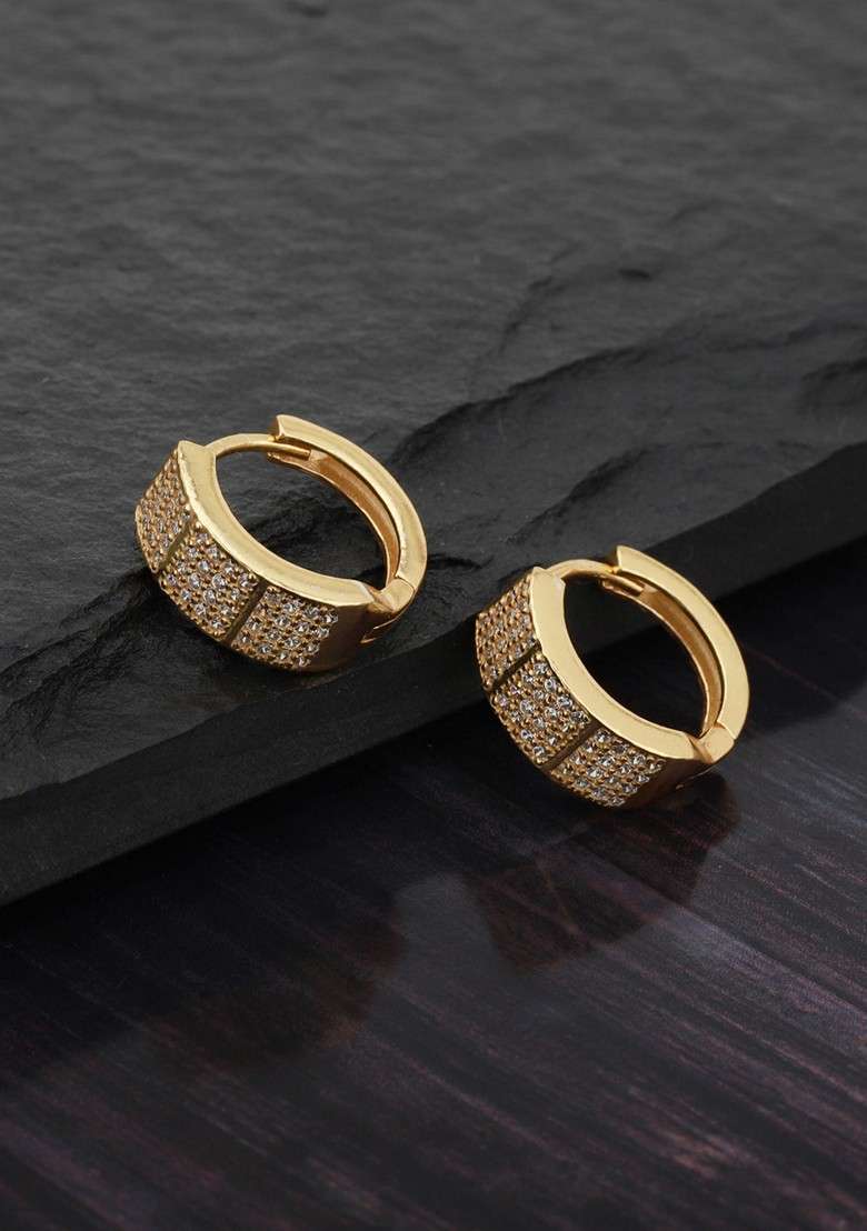 Gold Plated Circular Earrings - Indya