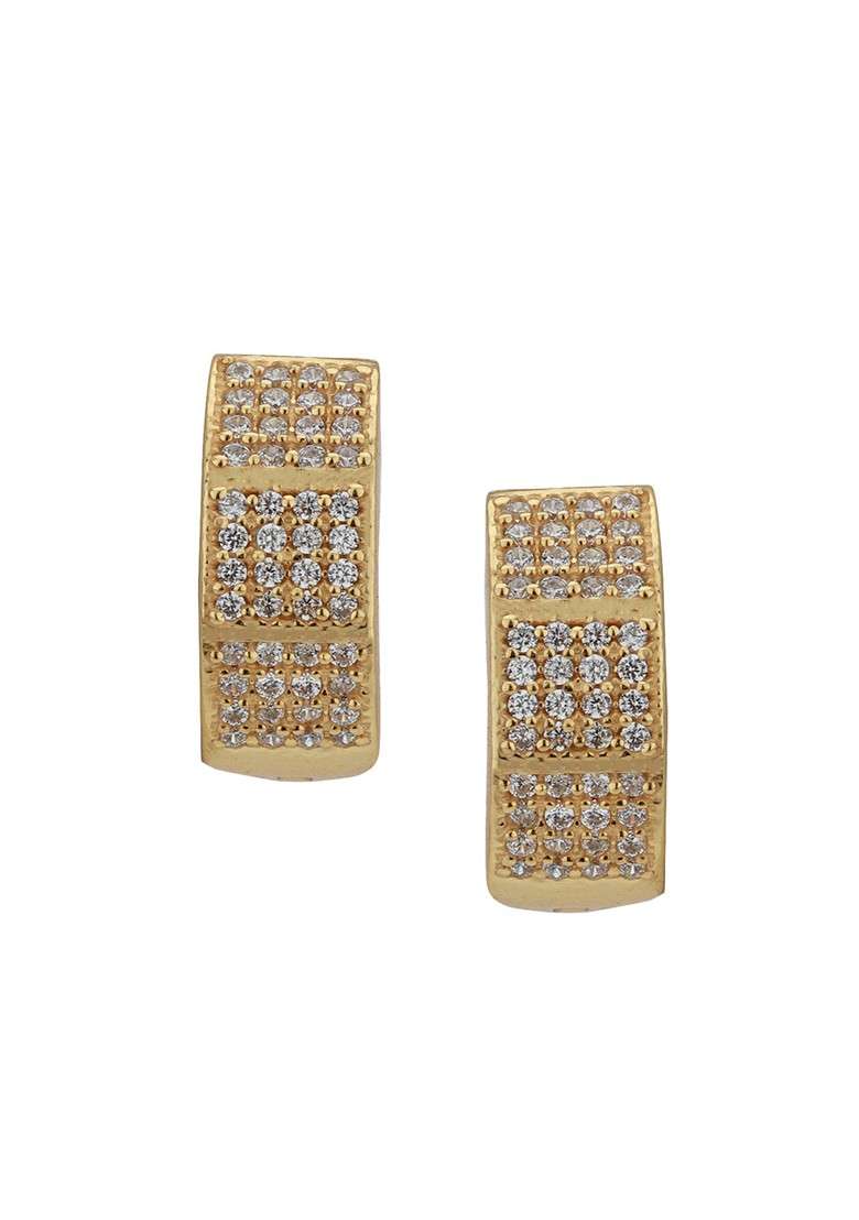 Gold Plated Circular Earrings - Indya