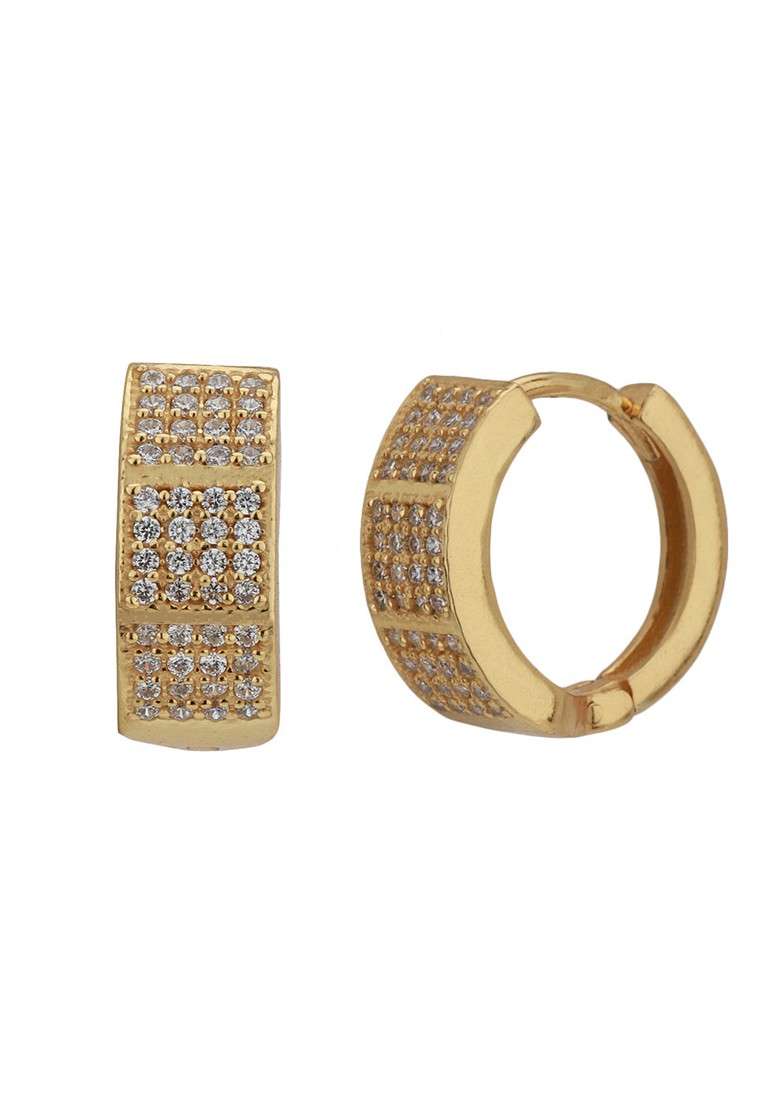 Gold Plated Circular Earrings - Indya