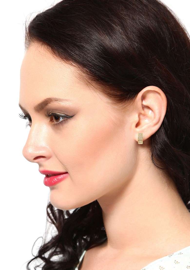 Gold Plated Circular Earrings - Indya