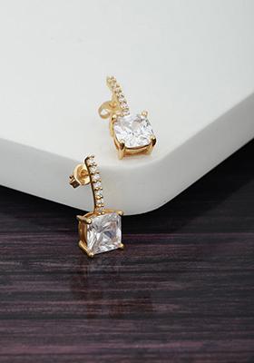 Gold Plated CZ Stone Earrings