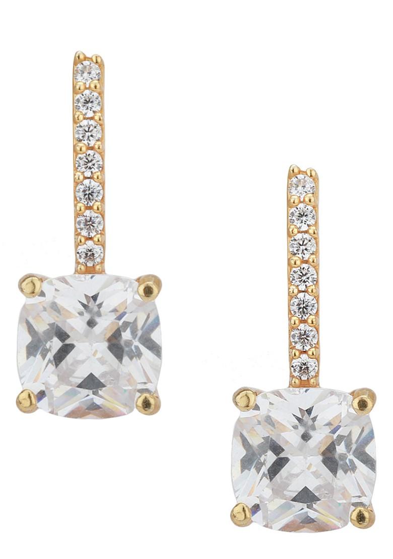 Gold Plated CZ Stone Earrings - Indya
