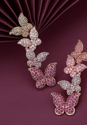 Rose Gold Plated Contemporary Earrings