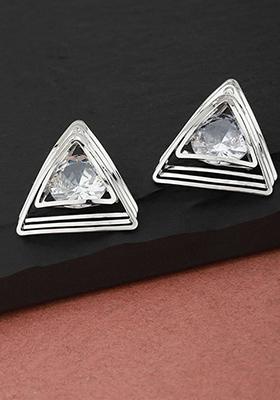 Silver Plated Rhodium Plated Earrings