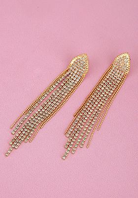 Gold Plated CZ Stone Earrings