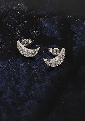 White Rhodium Plated Earrings