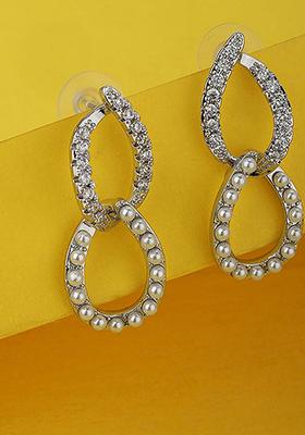 Silver Plated Rhodium Plated Earrings