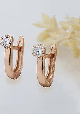 Rose Gold Plated Zirconia Earrings