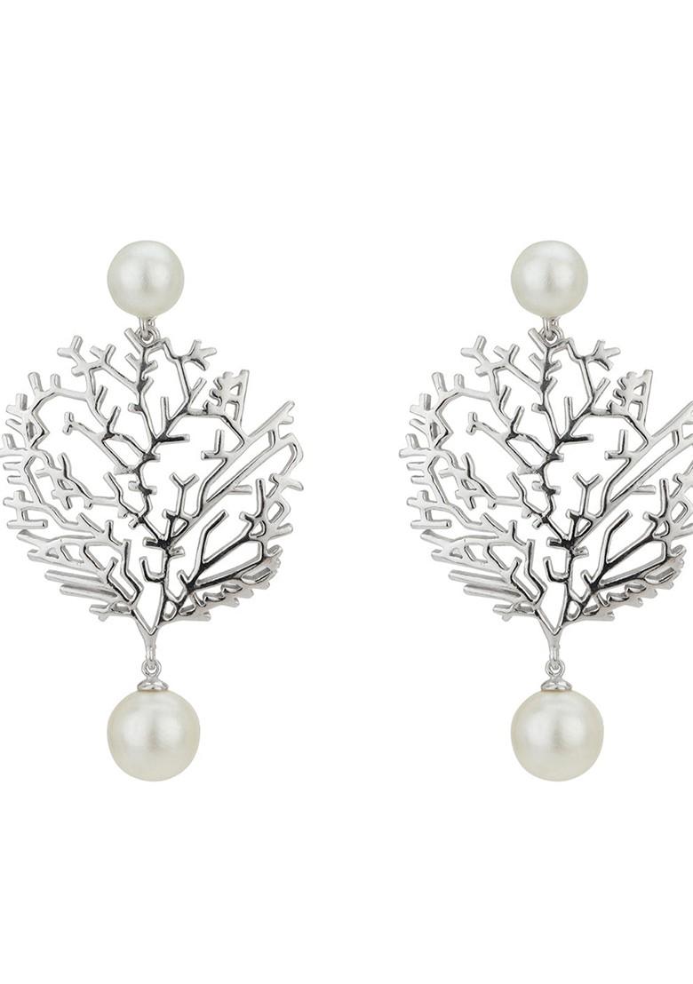 Cream Pearl Earrings - Indya