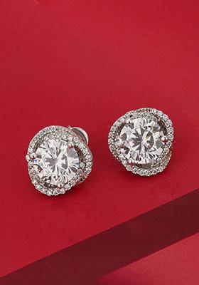 Silver Plated Rhodium Plated Earrings