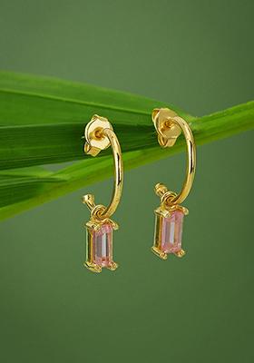 Gold Plated CZ Stone Earrings