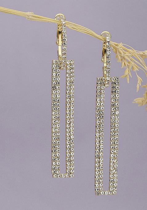 Gold Plated CZ Stone Earrings