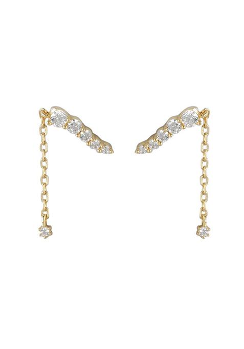 Gold Plated Climber Earrings