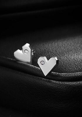 White Rhodium Plated Earrings