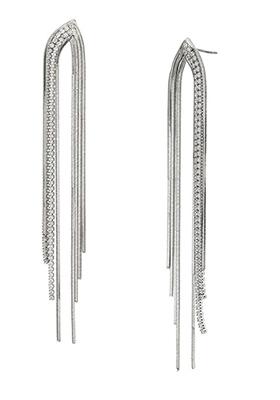 Silver Plated CZ Stone Earrings