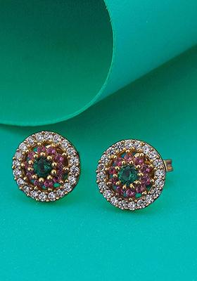 Gold Plated Circular Earrings