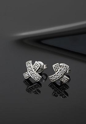 Silver Plated Rhodium Plated Earrings