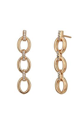 Rose Gold Plated CZ Stone Earrings