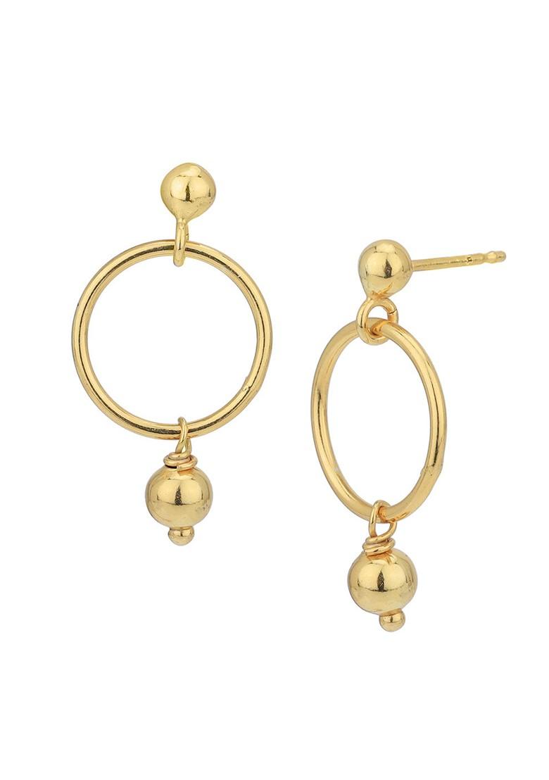 Gold Plated Circular Earrings - Indya