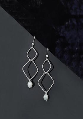 Silver Plated Pearl Earrings