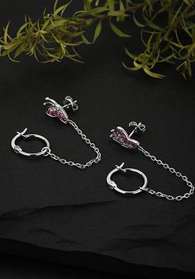 Silver Plated Rhodium Plated Earrings