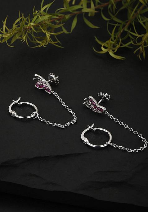 Silver Plated Rhodium Plated Earrings