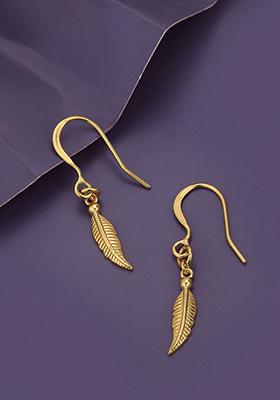 Gold Plated Leaf Earrings