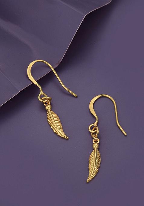 Gold Plated Leaf Earrings