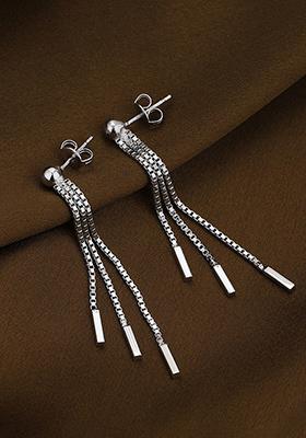 Silver Plated Rhodium Plated Earrings