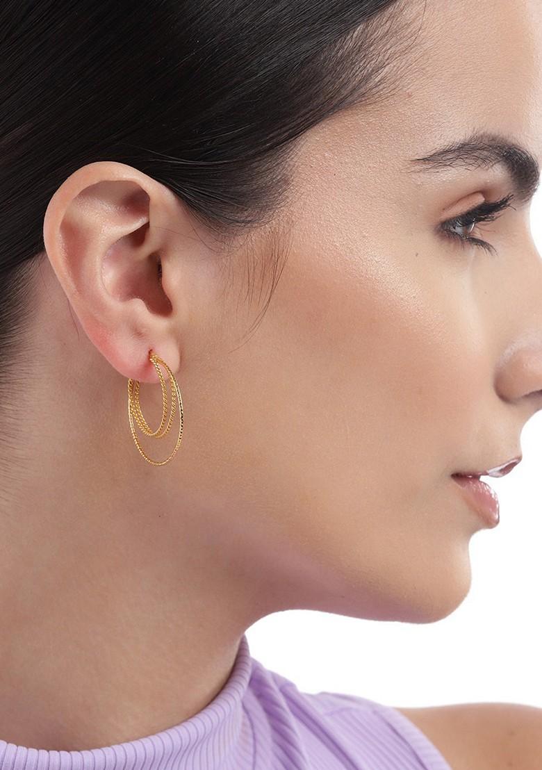 Gold Plated Plated Earrings - Indya
